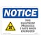 Signmission OSHA Sign, This Equipment Produces X-Rays With, 10in X 7in Rigid Plastic, 10" W, 7" H, Landscape OS-NS-P-710-L-18613 - alternate 1
